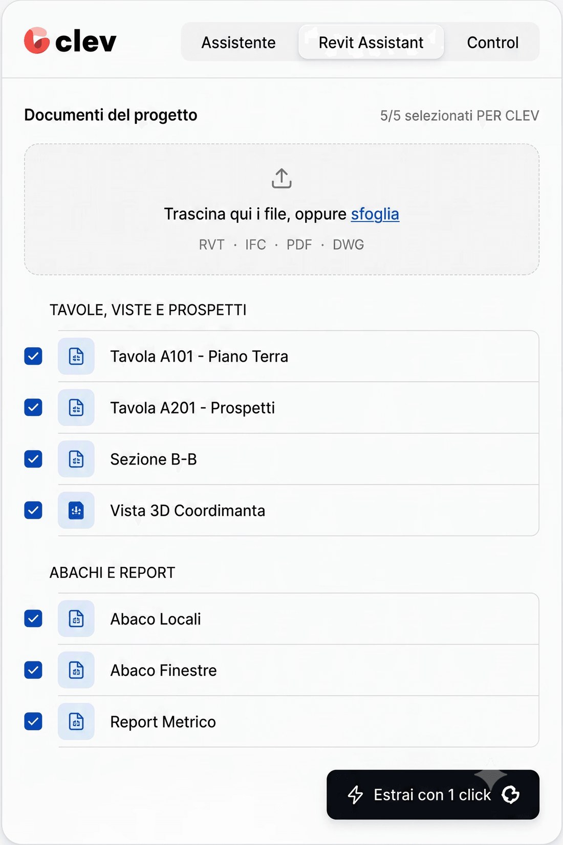 Consistent deliverables. Sheets, schedules, reports in one click.